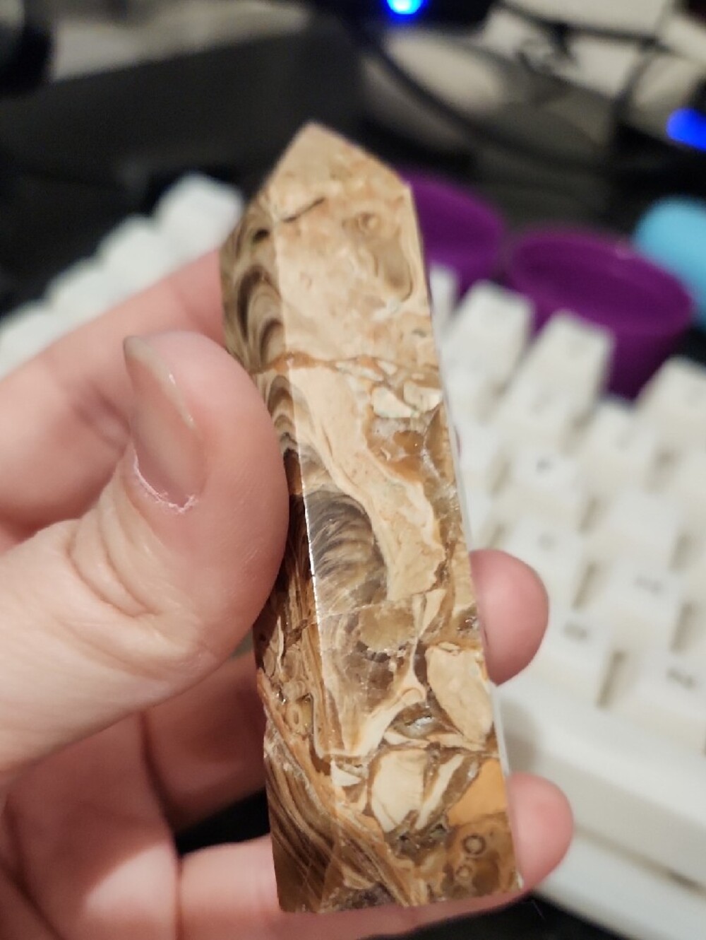 Fossiliferous Limestone/Calcite Point/Tower - Picture 6 of 11